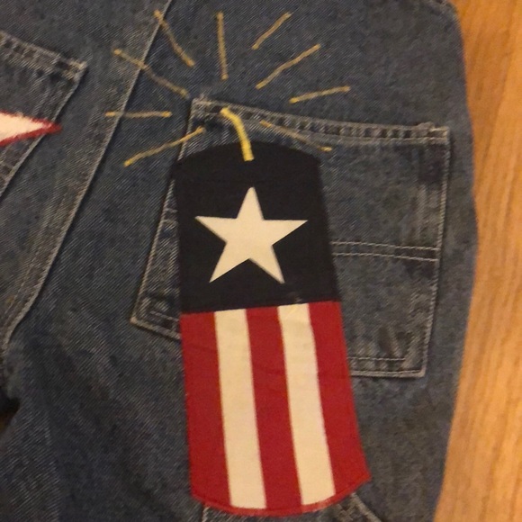 Oshkosh Boutique custom made July 4th overalls - Picture 9 of 12